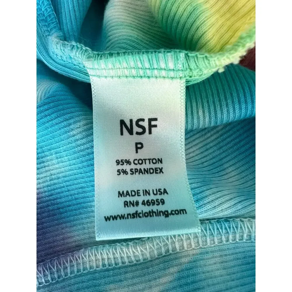 NSF Coqui Slim Racerback Tie Dye Ribbed Tank Dress Petite